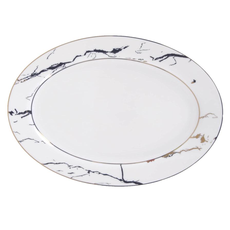 Queens Bone China Oval Plate (30 cm)