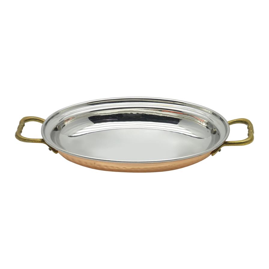 Raj Copper Oval Dish (24 x 14 x 5 cm)