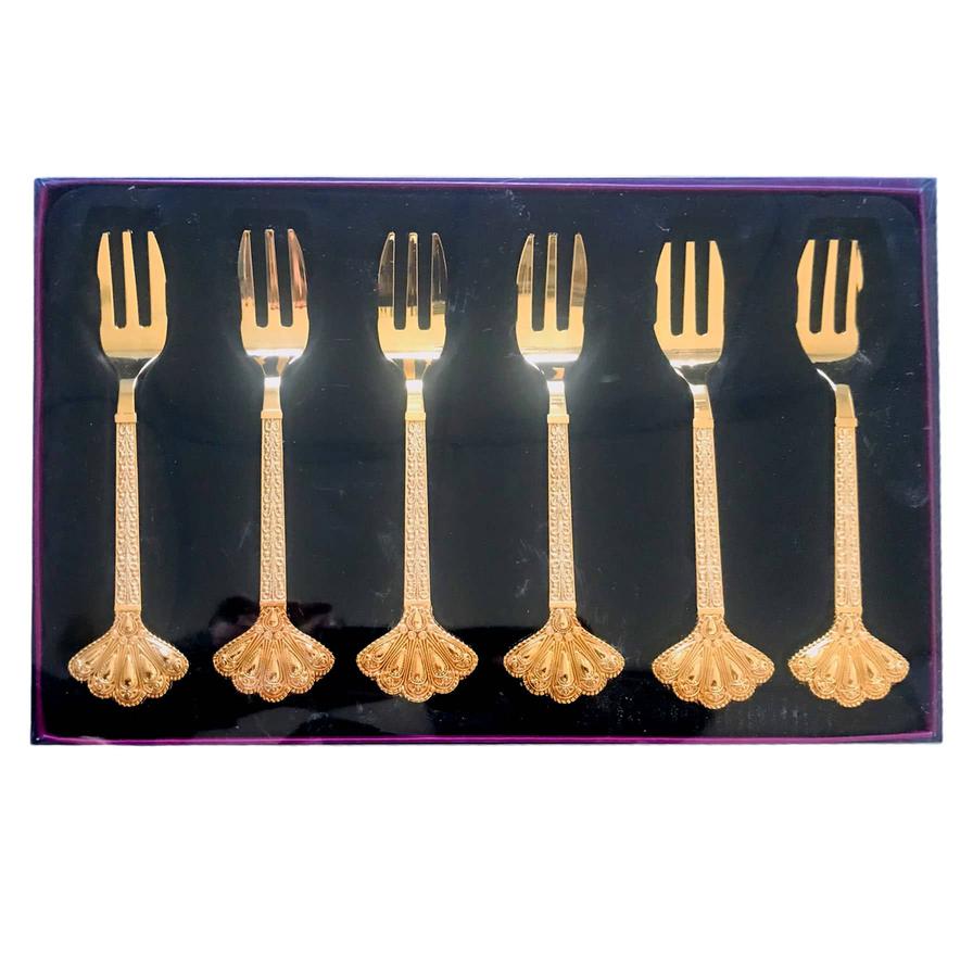 Adora Gold Plated Fork Set (6 Pc.)