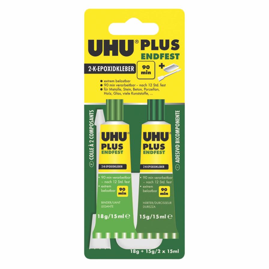 UHU Plus Endfest Repair Glue Pack (15 g, 2 Pc.)