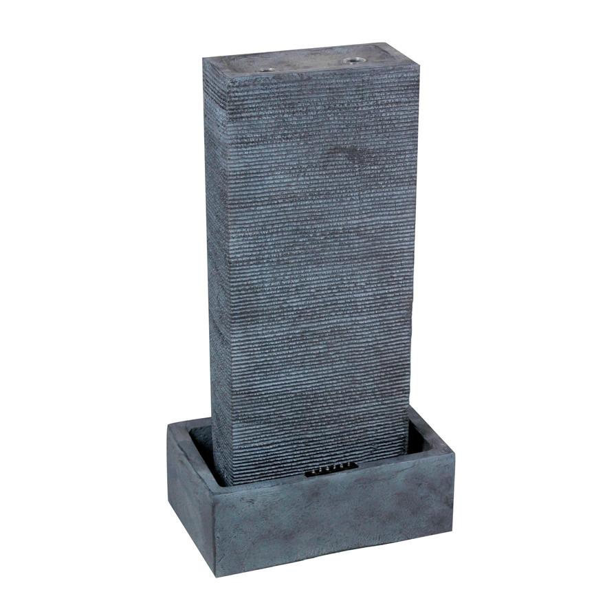 Slate Water Feature W/ LED Light (34 x 55 x 103 cm)