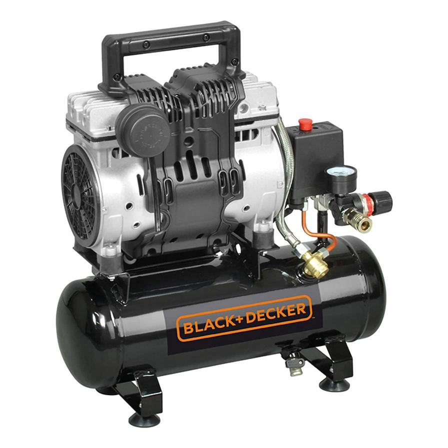 Black+Decker Low Noise Air Compressor, BD 100/6-ST