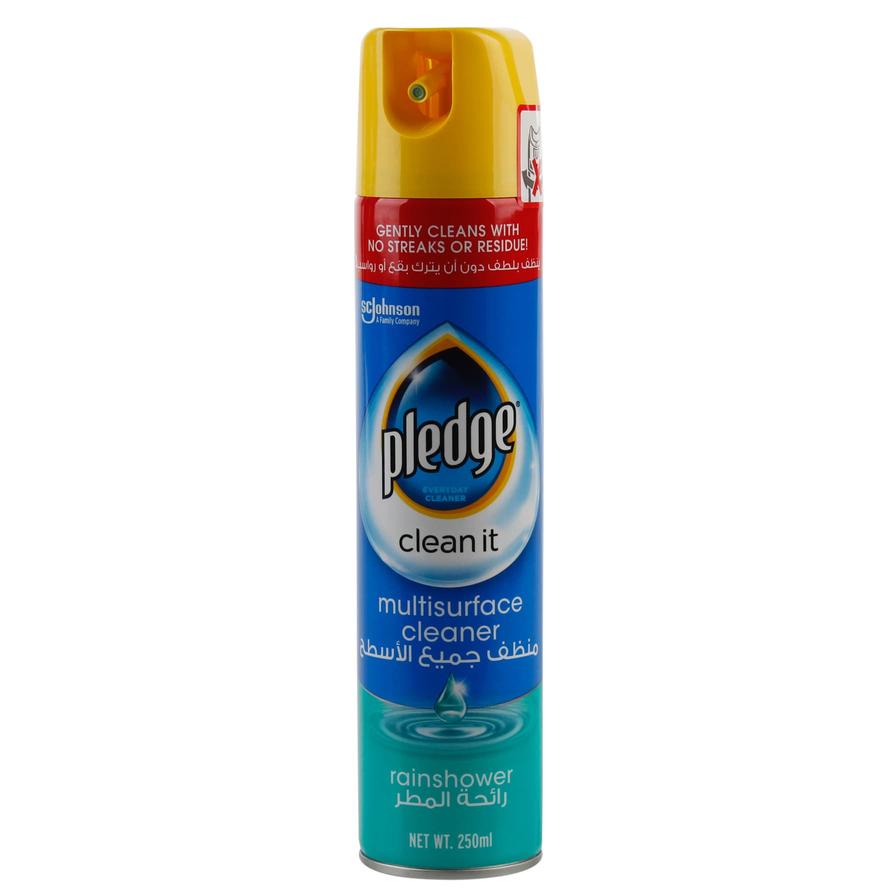Pledge Clean It Multi-Surface Cleaner Spray, Rainshower (250 ml)