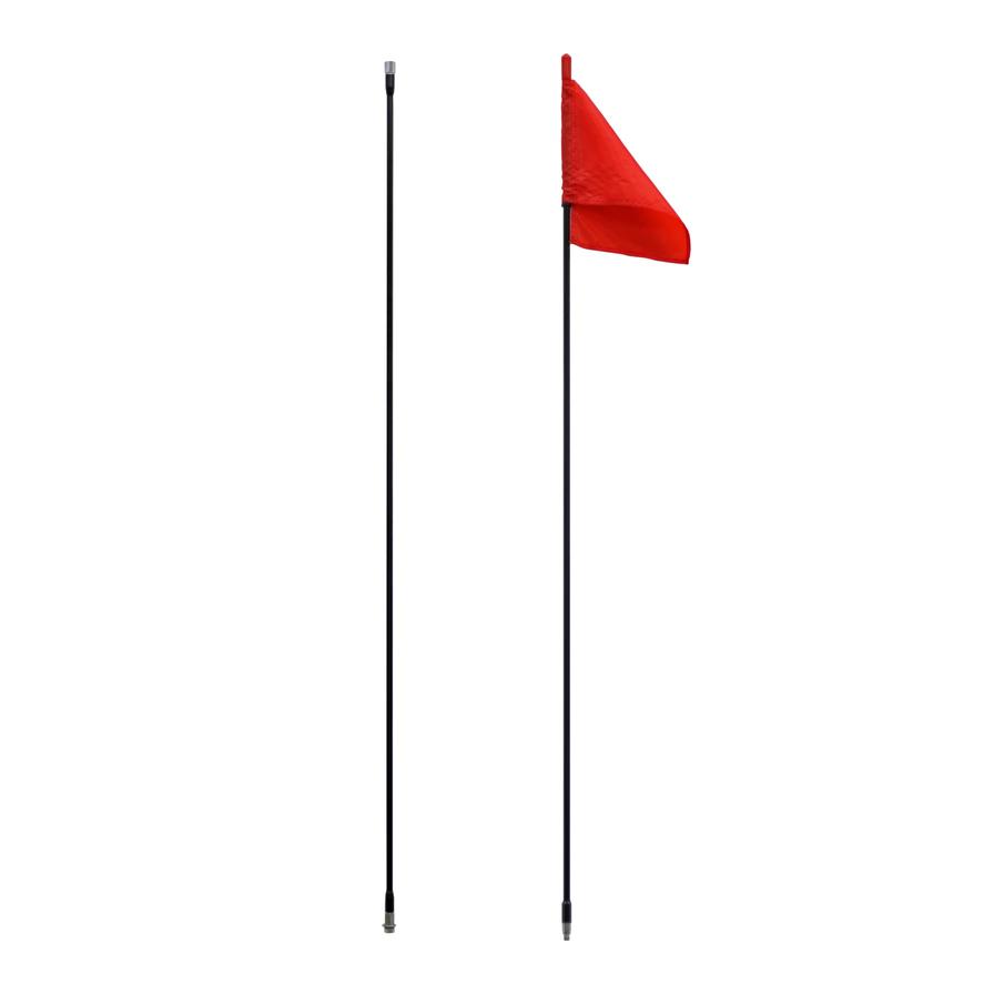 American Off Road Center Split Black Flag Pole (274.32 cm)