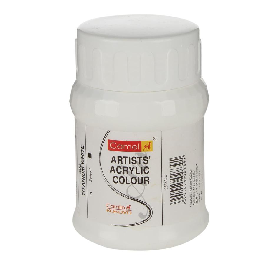 Camel Artist Acrylic Paint (500 ml, Titanium White)