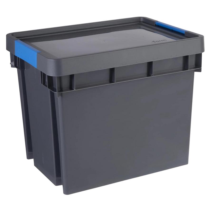 Buy Form Xago Heavy Duty Plastic Stackable Storage Box W Lid 28 8 X 40