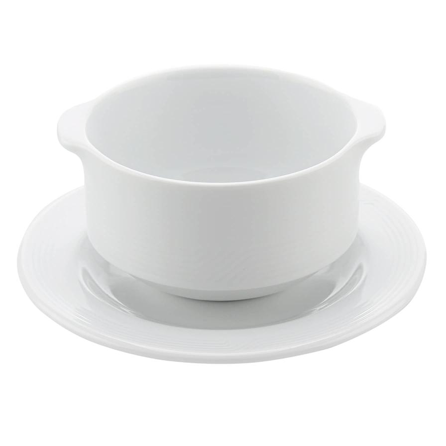 Royal Porcelain Stackable Soup Cup & Saucer (350 ml)