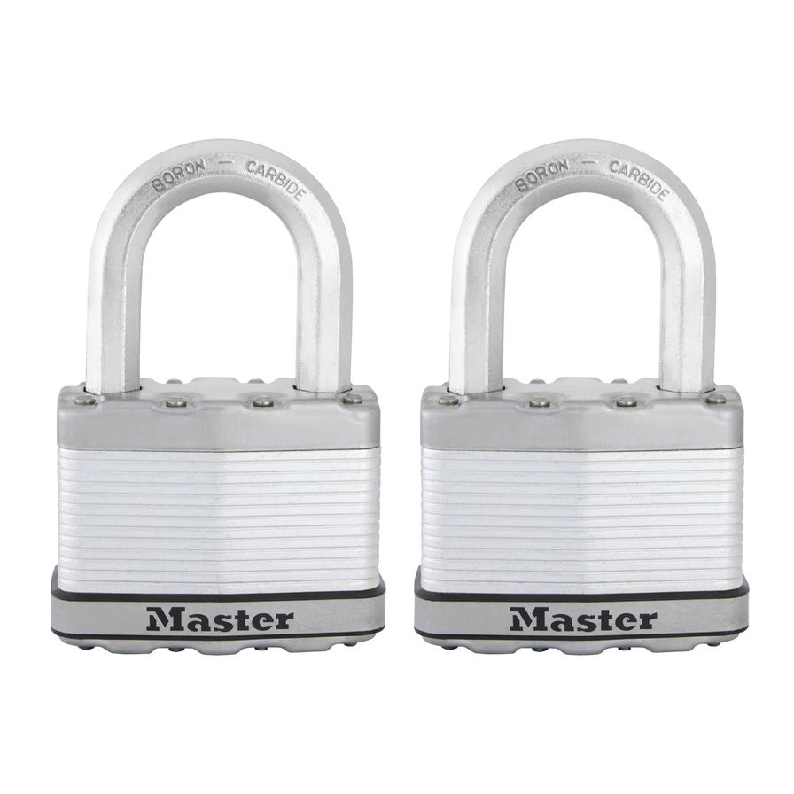 Master Lock Laminated Steel High Security Padlock Pack (9.6 x 6.4 x 3.3 cm, 2 Pc.)