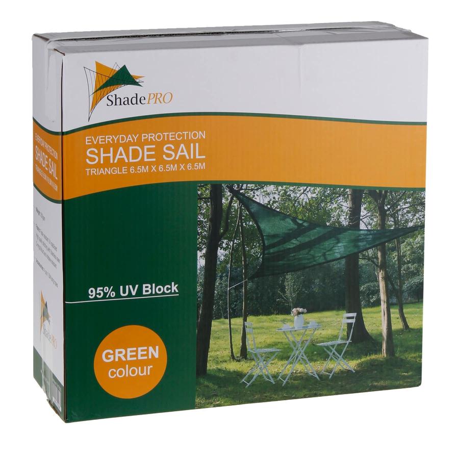 Buy Triangle HDPE Shade Sail Shadepro (650 x 650 x 650 cm) Online in