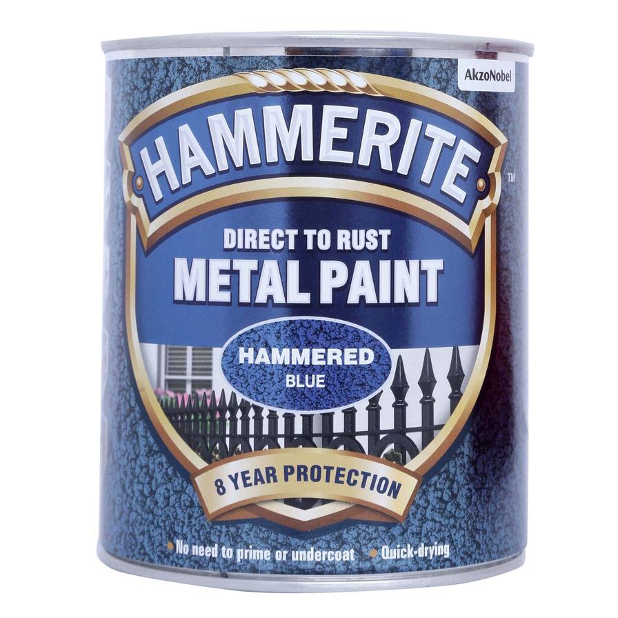 Hammerite Metal Paint (750 ml, Hammered Blue)