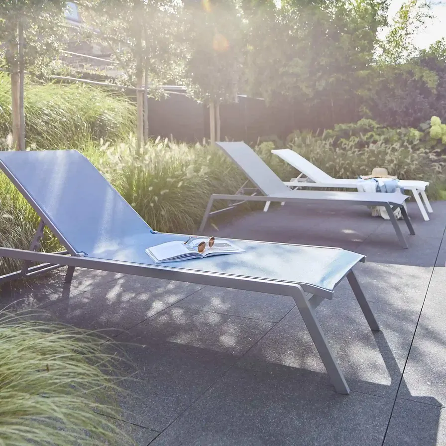 Aluminium sun 2024 lounger folding