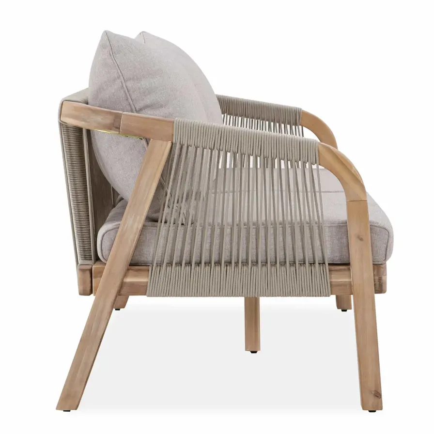 Buy 2-Seater Acacia Rope Sofa W/Cushion Diablo (72 x 143 x 67 cm