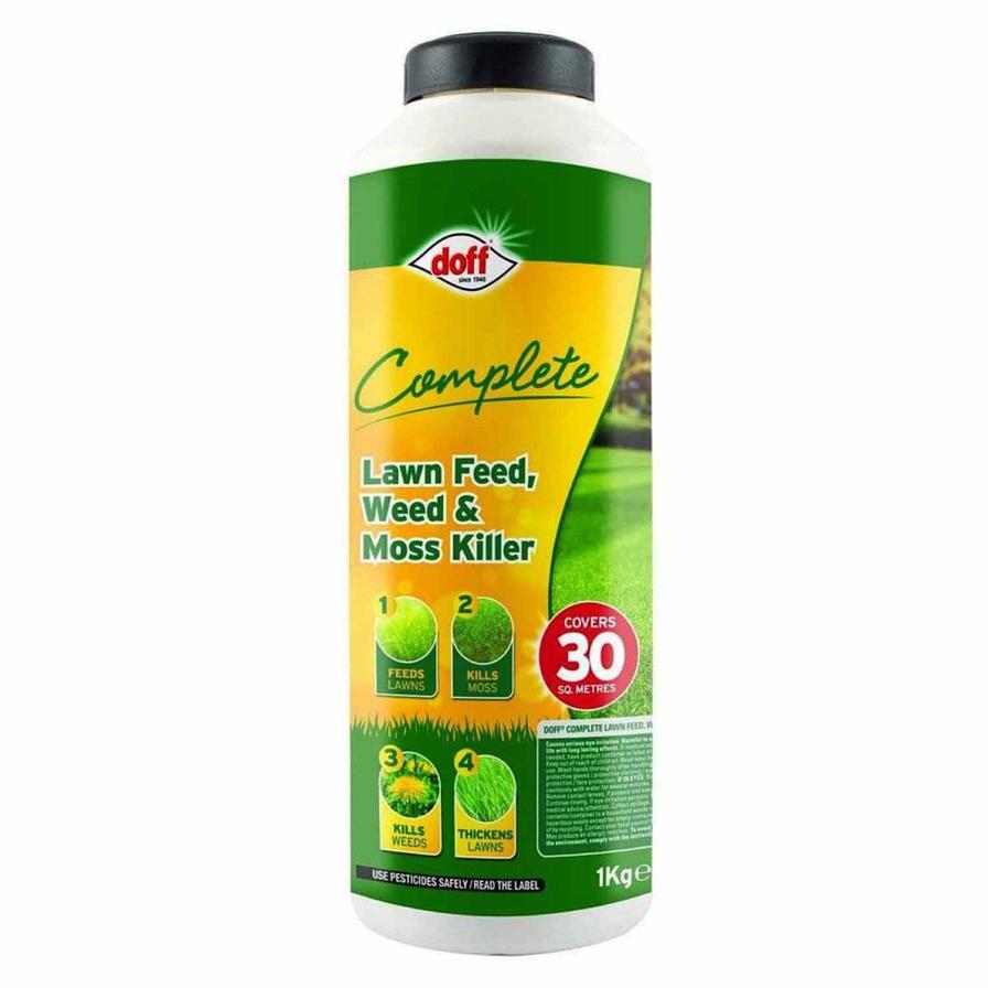 Doff 4-in-1 Lawn Feed, Weed & Moss Killer (1 kg)