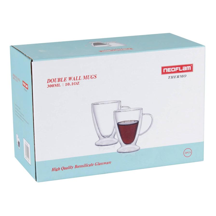 Royal Ford Borosilicate 2Pcs Double Wall Cup Set 300ML