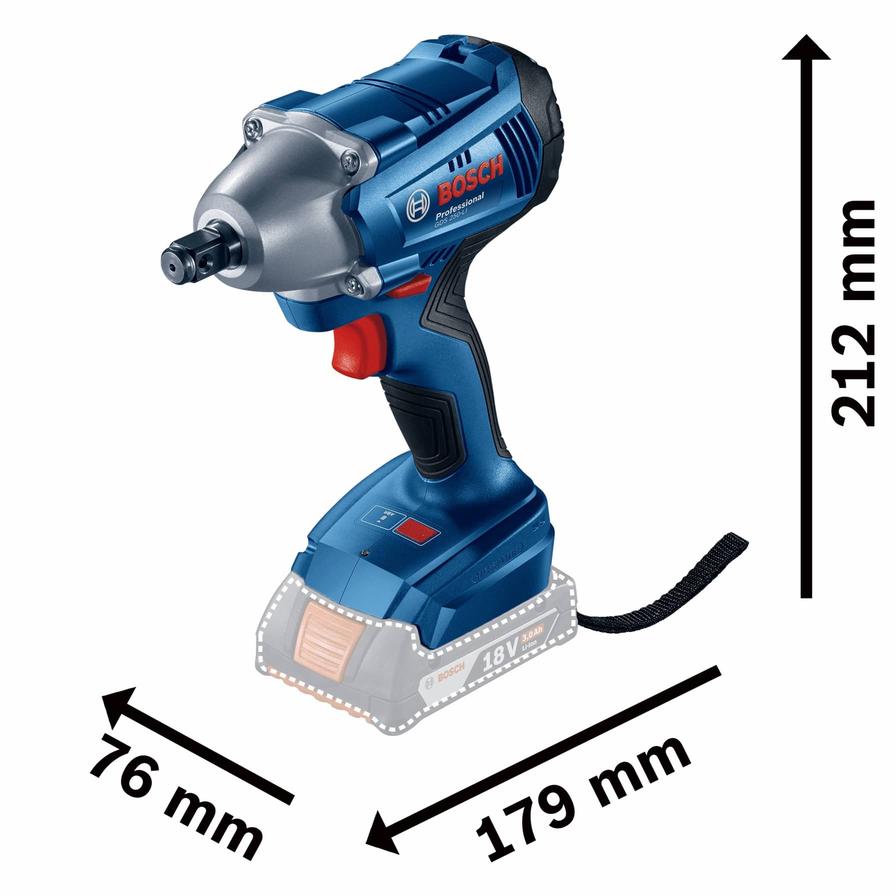 Buy Bosch GDS 250 LI Professional Cordless Impact wrench Set W Battery Charger Case Online in Dubai the UAE ACE