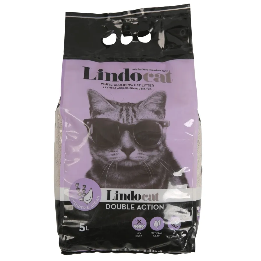 Buy Lindocat Double Action Clumping Bentonite Cat Litter (5 L, Lavender ...