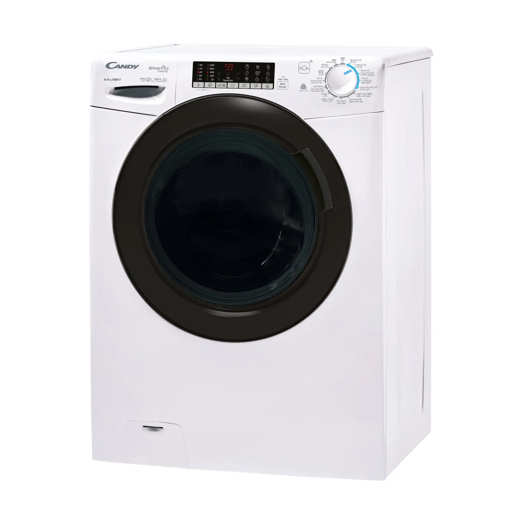 Candy SmartPro 8 Kg Freestanding Front Load Washer Dryer, CSOW4856TWMB-19 (5 Kg Dry, 1400 rpm)