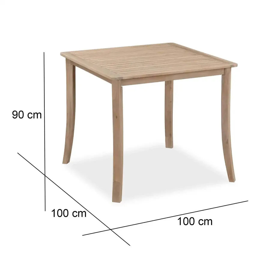 Square store wooden table