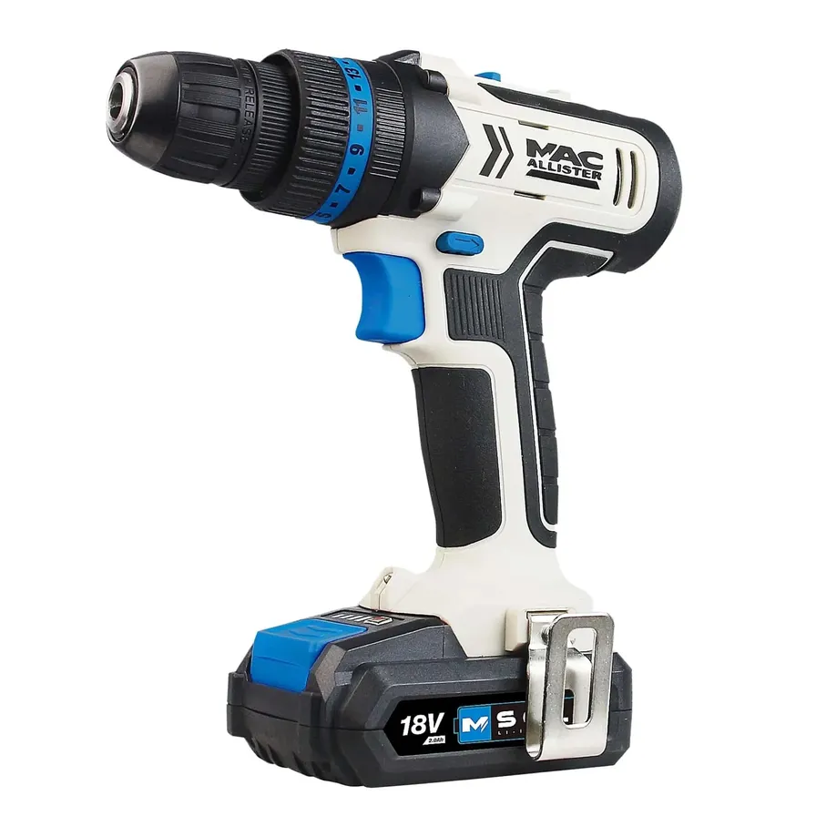 Buy Mac Allister Cordless Drill Driver W Batteries Charger MDD18 Li 2 18 V Online in Dubai the UAE ACE