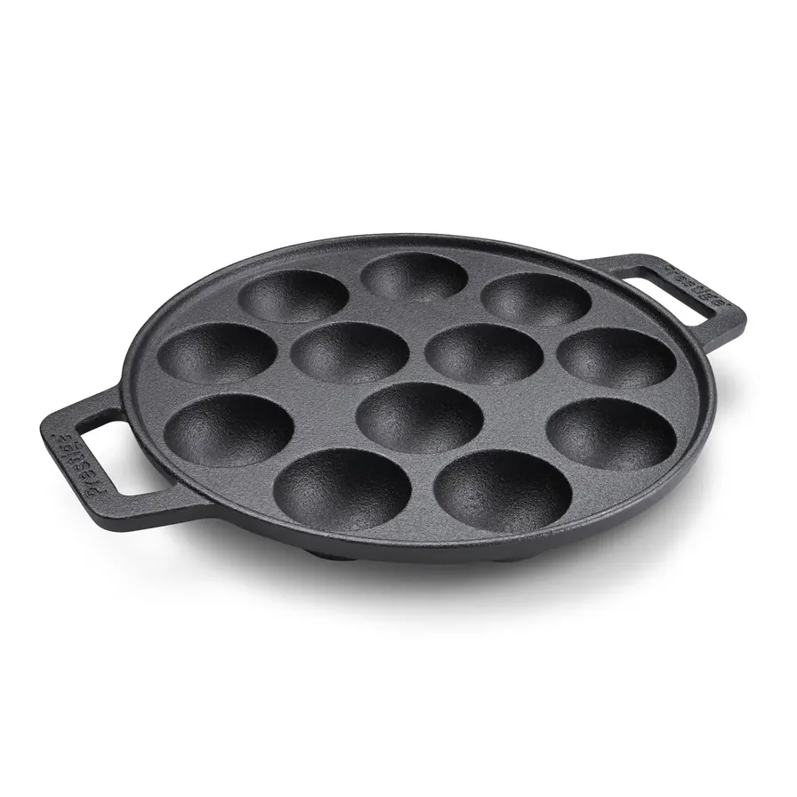 Buy Prestige Cast Iron Appam / Kofta Pan (25 cm, Black) Online in Dubai ...