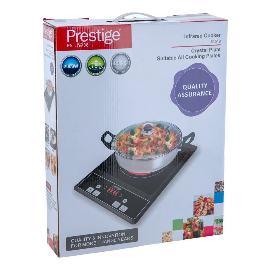 Shop Prestige Single-Zone Infrared Hob, PR81519 (38 x 30 x cm