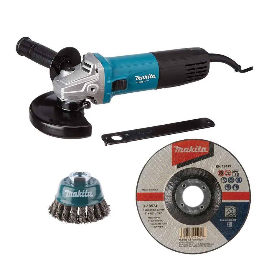 Shop Makita Corded Angle Grinder, M9511B (850 W, 125 mm) + Disc Set (5 ...