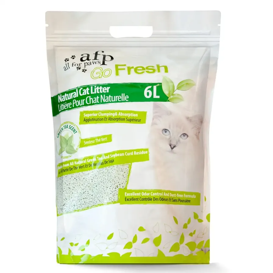 Buy All For Paws Go Fresh Natural Clumping Cat Litter with Green Tea Scent 2.8 kg Online in Dubai the UAE ACE