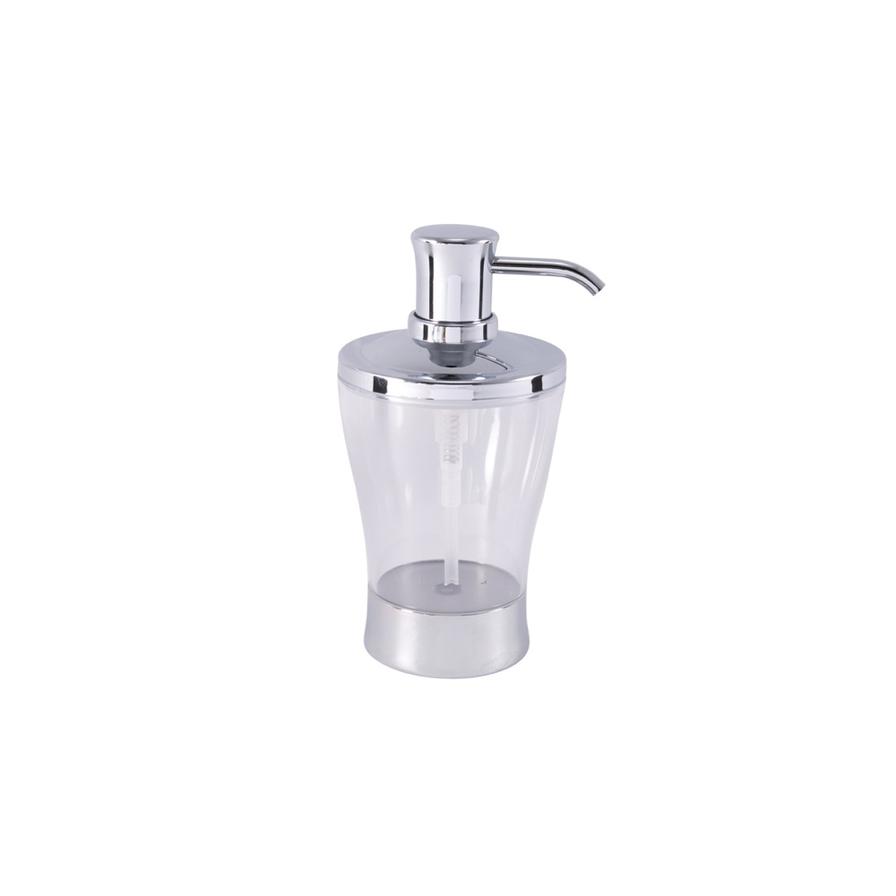 Interdesign Zia Soap Pump (15.8 x 8.2 cm, Silver/Clear)