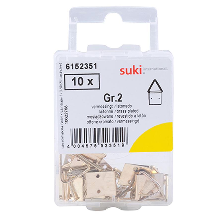 Suki 2-Hole Asuk Solutions Picture Hangers (Pack of 10)