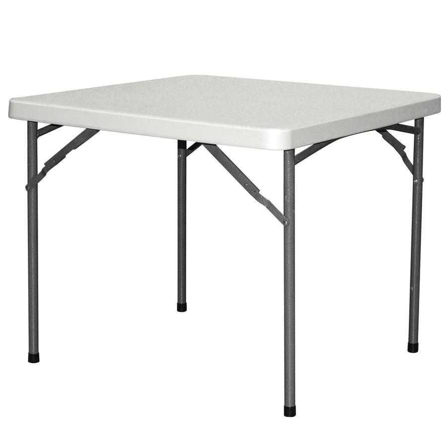 Cosmoplast Plastic Folding Square Table W/Metal Legs (88 x 88 cm)