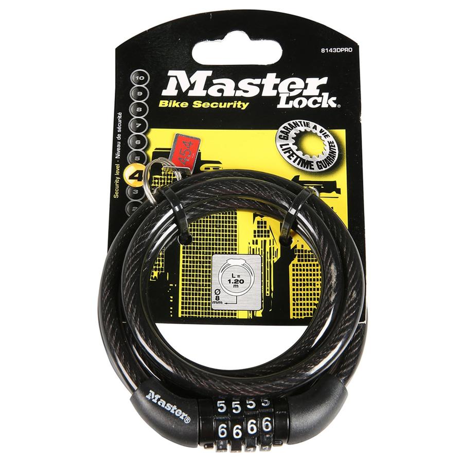 Master Lock Bike Security Cable (120 cm, Black)