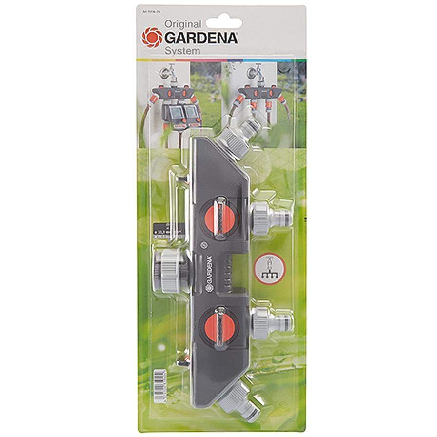 Gardena Four Channel Water Distributor (Gray)