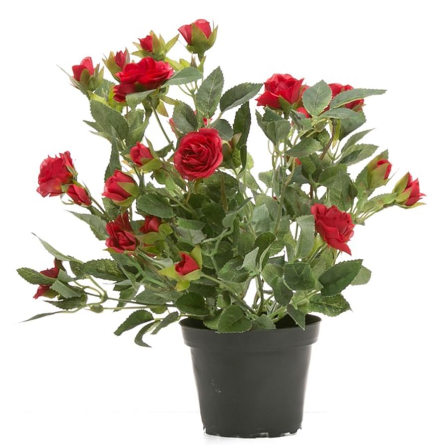 Artificial Potted Roses (Red)