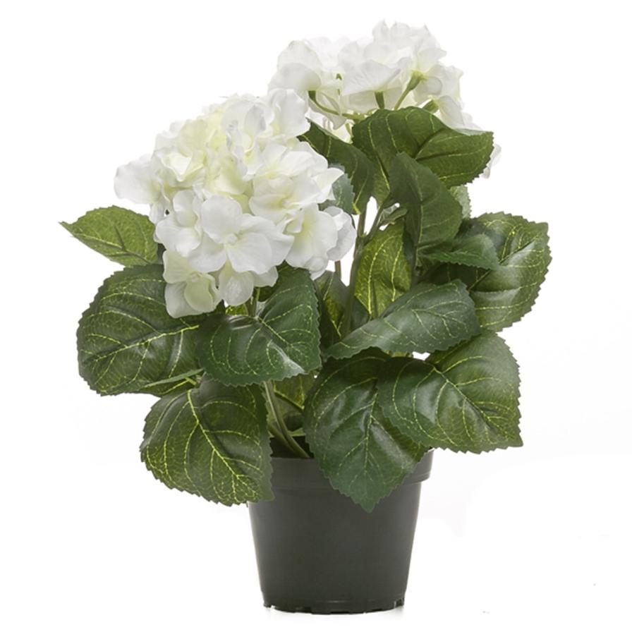 Artificial Potted Hydrangea (White)