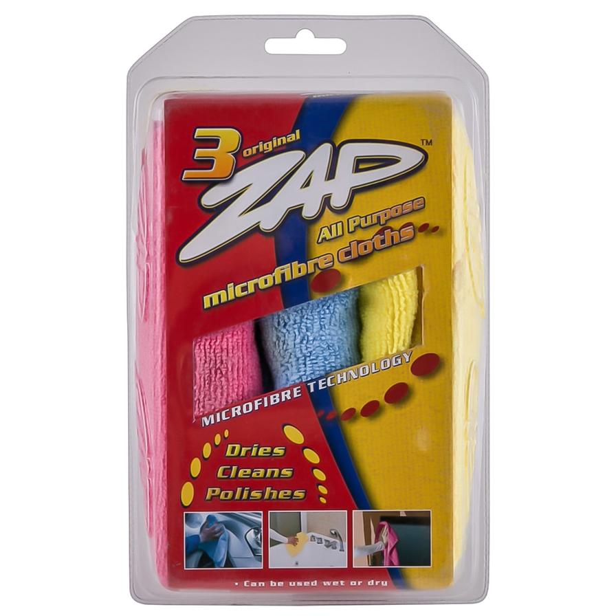 Zap All Purpose Microfiber Cloths (Pack of 3)