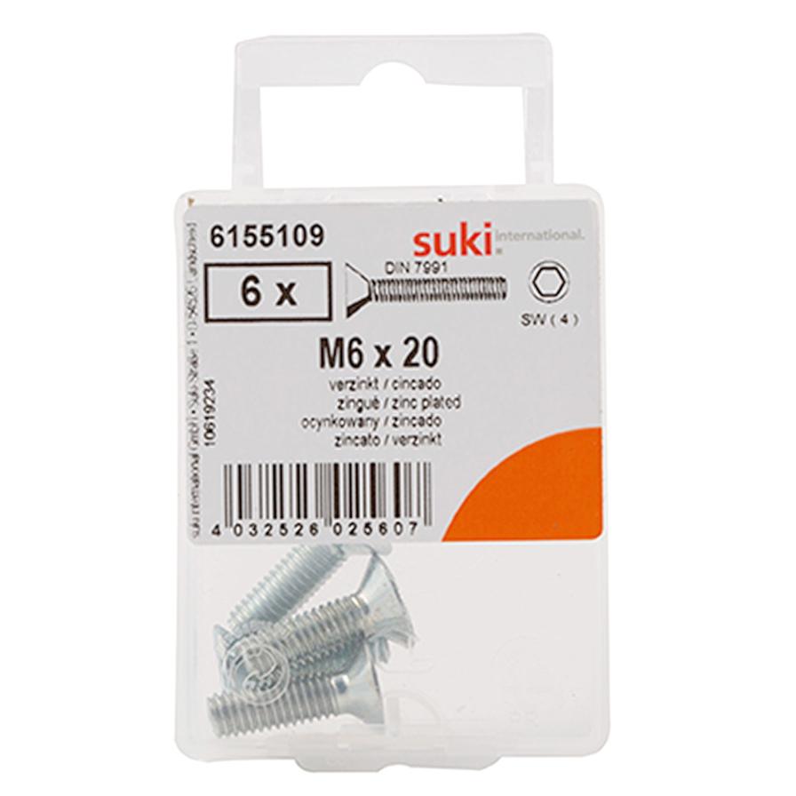 Suki Hex Socket Countersunk Machine Screws (20 mm)
