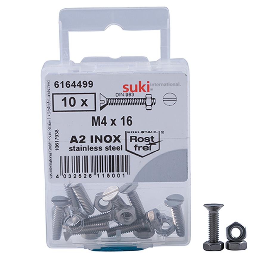 Suki Pan-Head Slotted Machine Screws (M4 x 16)