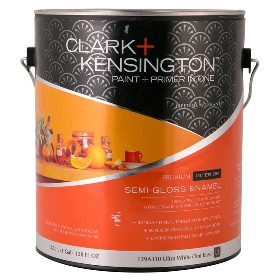 C & K Interior Semi-Gloss Enamel (3.8 L, Ultra White)