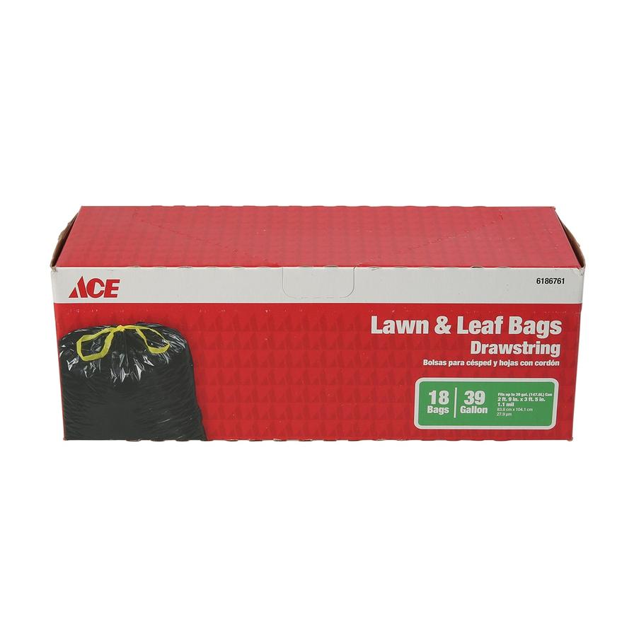 Ace 39 gal Lawn & Leaf Bags Flap Tie 50 pk - Ace Hardware