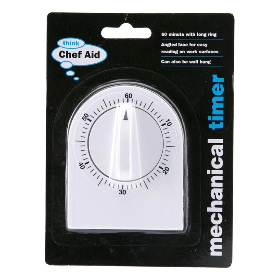 Chef Aid Mechanical Cooking Timer (15.2 × 13.2 × 6 cm, White)