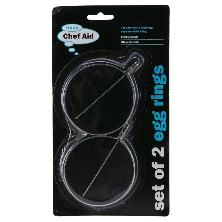 Chef Aid Egg Rings (Pack of 2, Silver)