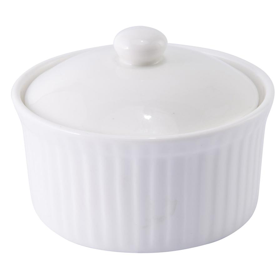 Country Kitchenware Country Kitchenware Ramekin with Lid (8.5 x 4 cm, White)