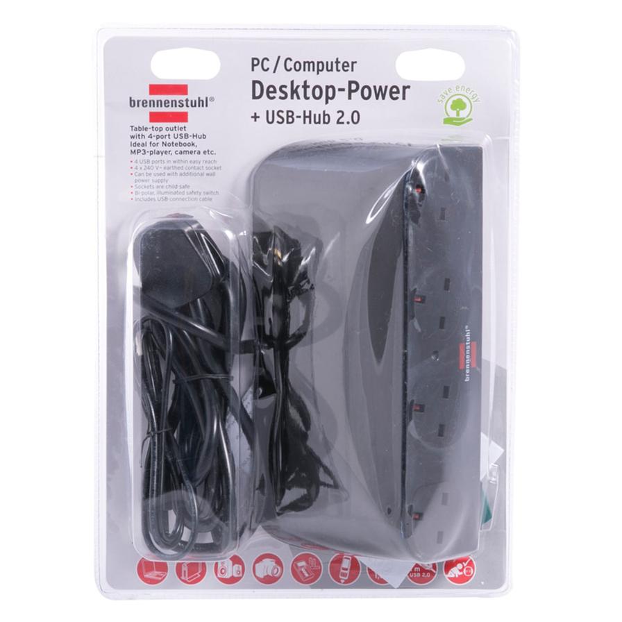 Brennenstuhl 4 Sockets Desktop Power Hub (1.8 m)