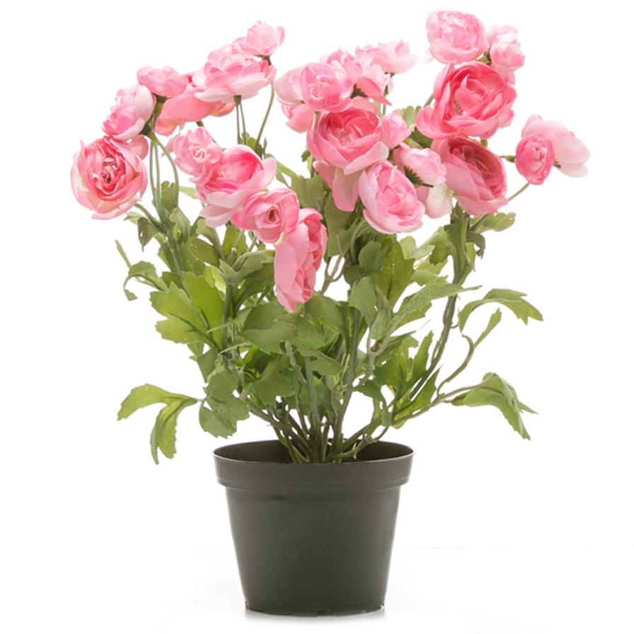 Ranunculus Flower Artificial Plant (Pink)