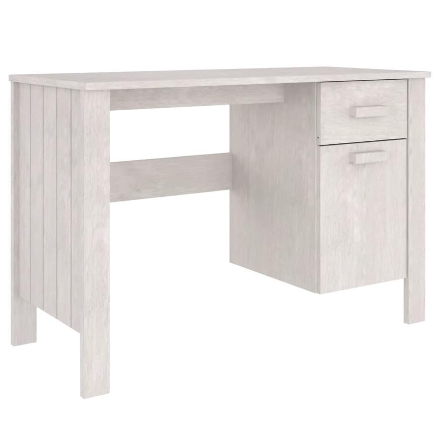 Wood and deals white desk