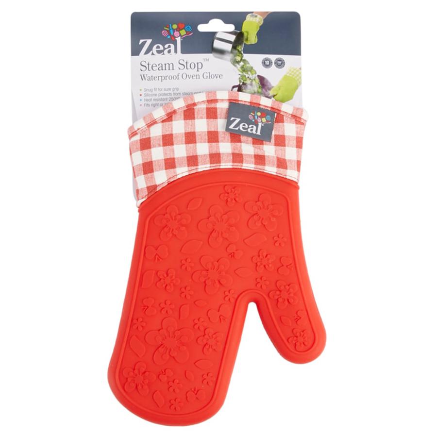 Zeal Gingham Steam Stop Waterproof Oven Glove