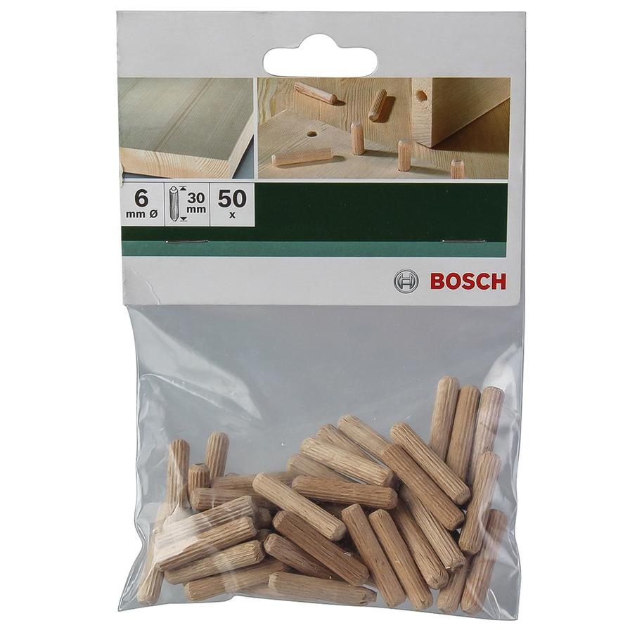 Bosch Dowels (6 x 30 mm, Pack of 50)
