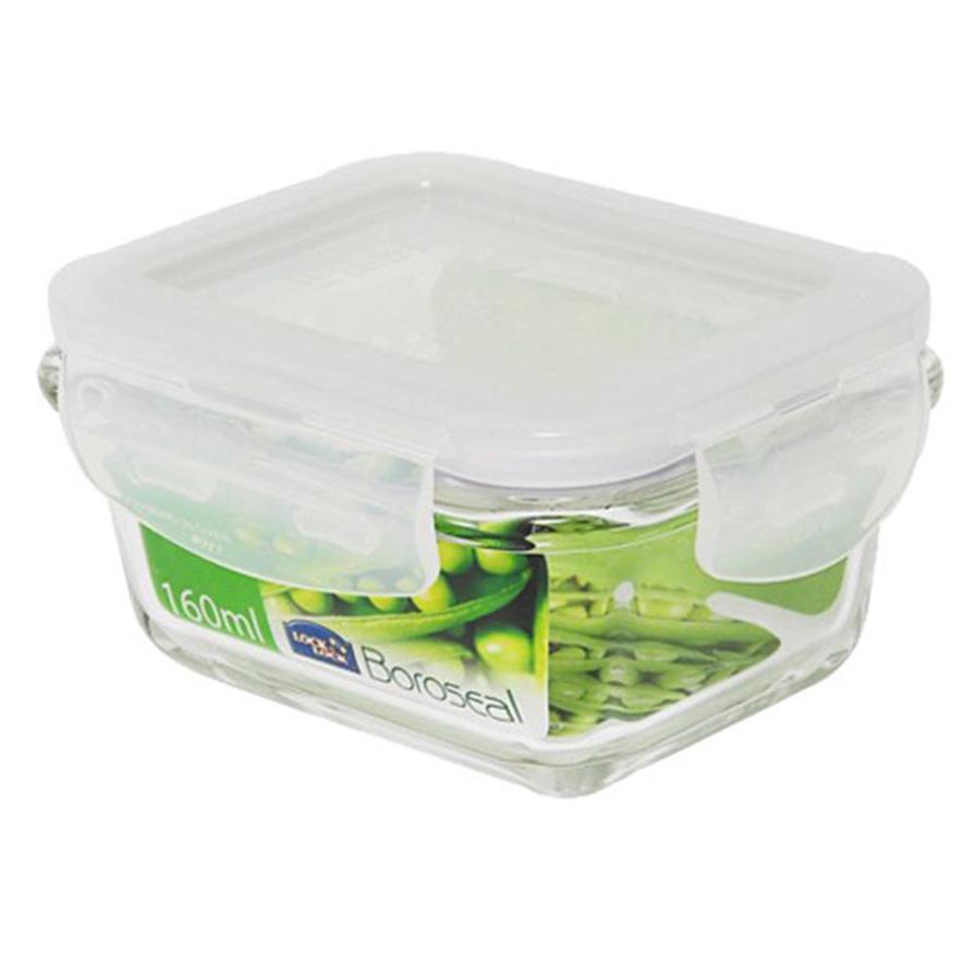 Lock & Lock Boroseal Rectangle Glass Container ( 7 x 11 x 9 cm, Clear)