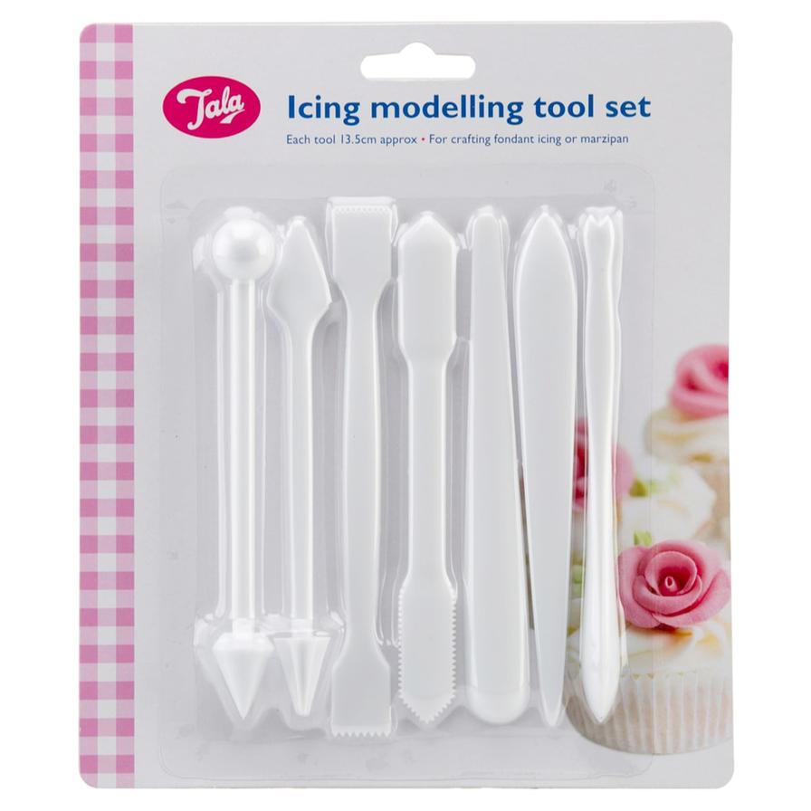 Tala Icing & Modelling Tools Set (Pack of 7, White)