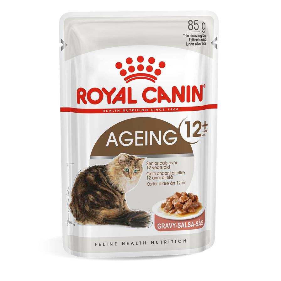 Royal Canin Feline  tion Ageing +12 Wet Cat Food (Chunks in Gravy, Adult Cats, 85 g)